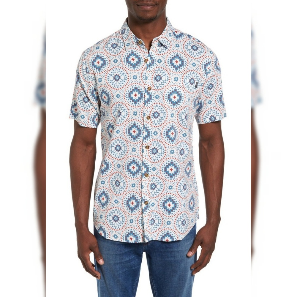 O'Neill Abro-Geo Short Sleeve Sz M White EUC - Picture 8 of 8